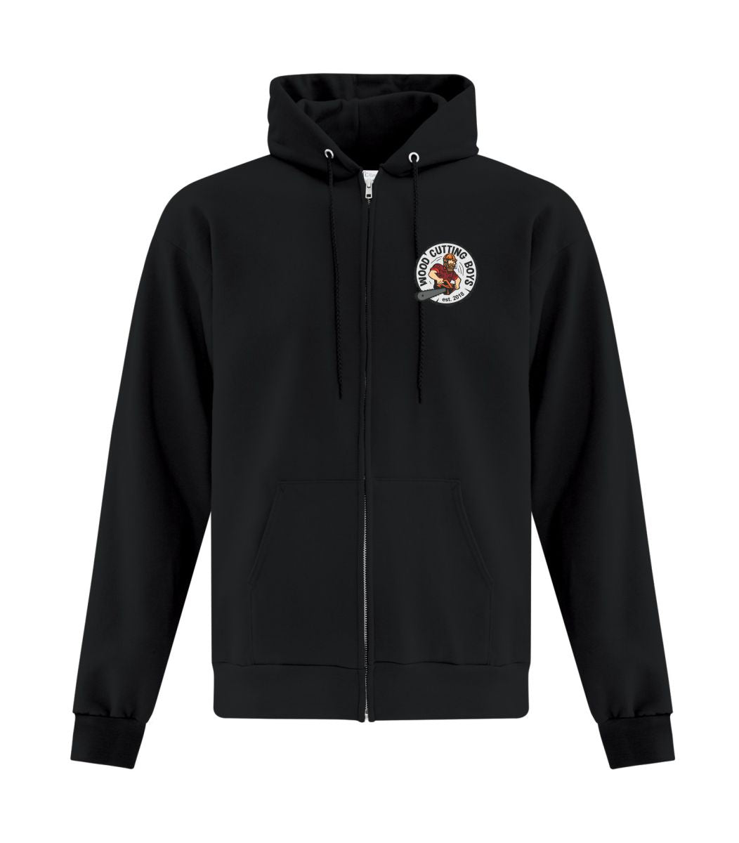 Wood Cutting Boys Hooded Full Zip Fleece